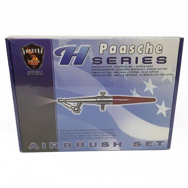 Paasche H Airbrush Set including all heads, hose and bottles